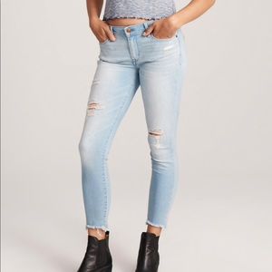 Abercrombie Ripped Low Rise Ankle Jeans